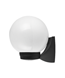Επιτοίχιο Φωτιστικό 1xΕ27 Μπάλα Οπάλ ø200 Πλαστικό Μαύρο IP44 ACA – PLGM1B