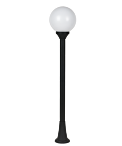 Φωτιστικό Δαπέδου 1xΕ27 Μπάλα Οπάλ ø200 Πλαστικό Μαύρο IP44 ACA – PLGM5B