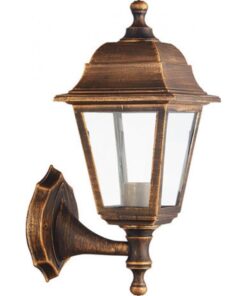 Επιτοίχιο Φωτιστικό 1xΕ27 Φανάρι Τετράγωνο Τοίχου Πλαστικό Απόχρωση Σκουριά IP44 ACA – PLGP1R