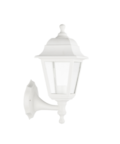 Επιτοίχιο Φωτιστικό 1xΕ27 Φανάρι Τετράγωνο Τοίχου Πλαστικό Λευκό IP44 ACA – PLGP1W