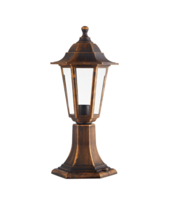 Φωτιστικό Δαπέδου 1xΕ27 Φανάρι Εξάγωνο Πλαστικό Απόχρωση Σκουριά IP44 ACA – PLGQ3R