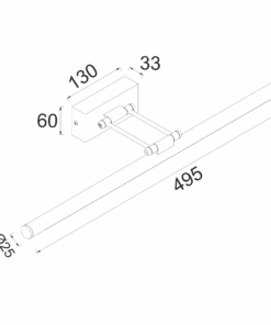 ΕΠΙΤΟΙΧΟ ΦΩΤΙΣΤΙΚΟ LED 12W 4000K 780LM ΧΡΩΜΙΟ ΜΕΤΑΛΛΙΚΟ IP44 50X6X19CM RIO ACA – PN10LEDW504CH