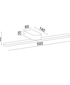 ΕΠΙΤΟΙΧΟ ΦΩΤΙΣΤΙΚΟ LED 16W 4000K 1040LM ΜΕΤΑΛΛΙΚΟ ΜΑΥΡΟ IP44 50Χ12Χ4CM PHOEBE ACA – PN11LEDW504BK
