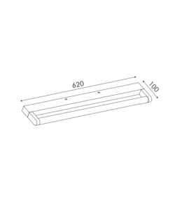 ΕΠΙΤΟΙΧΟ Φ/Σ LED 12W 780LM 4000K ΜΑΥΡΟ ΑΛΟΥΜΙΝΙΟ 620Χ100Χ25ΜΜ BATI ACA – PN2834LED62BK