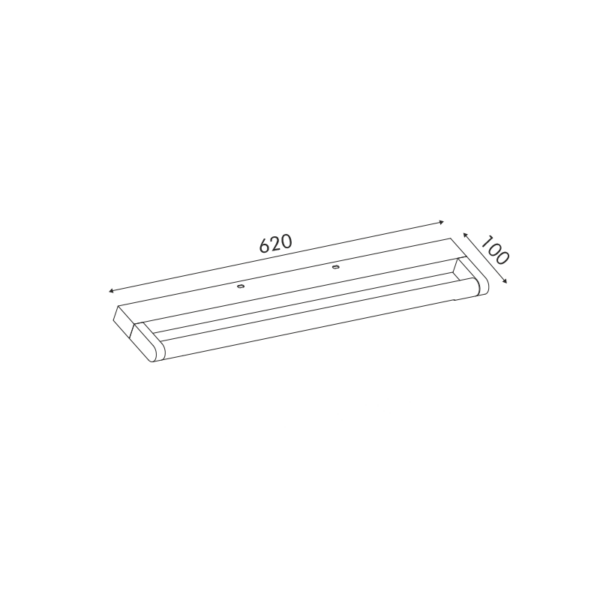 ΕΠΙΤΟΙΧΟ Φ/Σ LED 12W 780LM 4000K ΜΑΥΡΟ ΑΛΟΥΜΙΝΙΟ 620Χ100Χ25ΜΜ BATI ACA – PN2834LED62BK