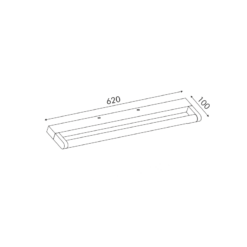 ΕΠΙΤΟΙΧΟ Φ/Σ LED 12W 780LM 4000K ΟΡΕΙΧΑΛΚΟ ΑΛΟΥΜΙΝΙΟ 620Χ100Χ25ΜΜ BATI ACA – PN2834LED62BR