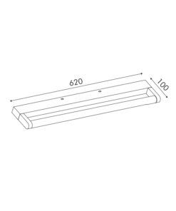 ΕΠΙΤΟΙΧΟ Φ/Σ LED 12W 780LM 4000K ΧΡΩΜΙΟ ΑΛΟΥΜΙΝΙΟ 620Χ100Χ25ΜΜ BATI ACA – PN2834LED62CH