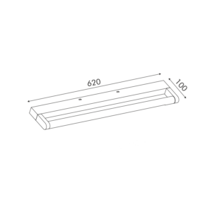 ΕΠΙΤΟΙΧΟ Φ/Σ LED 12W 780LM 4000K ΧΡΩΜΙΟ ΑΛΟΥΜΙΝΙΟ 620Χ100Χ25ΜΜ BATI ACA – PN2834LED62CH