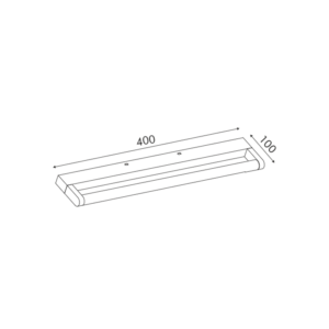 ΕΠΙΤΟΙΧΟ Φ/Σ LED 6W 380LM 3000K ΜΑΥΡΟ ΑΛΟΥΜΙΝΙΟ 400Χ100Χ25ΜΜ BATI ACA – PN283LED40BK