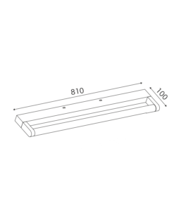 ΕΠΙΤΟΙΧΟ Φ/Σ LED 15W 975LM 3000K ΜΑΥΡΟ ΑΛΟΥΜΙΝΙΟ 810Χ100Χ25ΜΜ BATI ACA – PN283LED81BK
