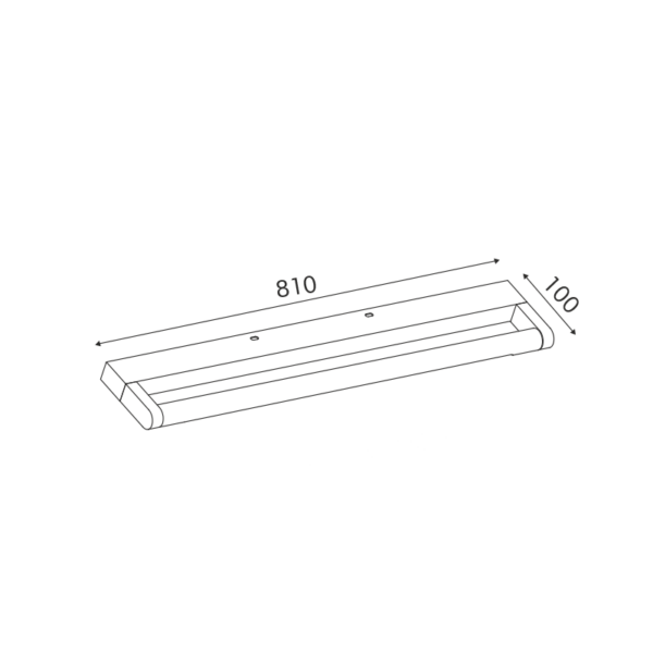 ΕΠΙΤΟΙΧΟ Φ/Σ LED 15W 975LM 3000K ΜΑΥΡΟ ΑΛΟΥΜΙΝΙΟ 810Χ100Χ25ΜΜ BATI ACA – PN283LED81BK