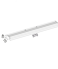 ΕΠΙΤΟΙΧΟ Φ/Σ LED 12W 3000K 780LM ΑΣΗΜΙ ΑΛΟΥΜΙΝΙΟ IP44 57X7X4CM KLARA ACA – PN29LEDW57SR