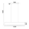 ΚΡΕΜΑΣΤΟ ΦΩΤΙΣΤΙΚΟ LED 32W 3000K 2600LM AELIA ΜΑΥΡΟ ΜΕΤ/ΚΟ IP20 120X6XH150CM  ACA DECOR – PN30LEDPBK