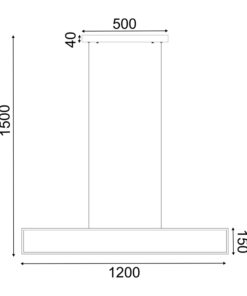 ΚΡΕΜΑΣΤΟ ΦΩΤΙΣΤΙΚΟ LED 32W 3000K 2600LM AELIA ΜΑΥΡΟ ΜΕΤ/ΚΟ IP20 120X6XH150CM ACA DECOR – PN30LEDPBK