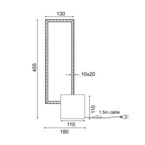ΕΠΙΤΡΑΠΕΖΙΟ ΦΩΤΙΣΤΙΚΟ LED 12W 3000K 980LM AELIA ΜΑΥΡΟ ΜΕΤ/ΚΟ IP20 18X11XH46CM ACA DECOR – PN30LEDTBK