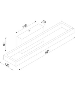 ΕΠΙΤΟΙΧΟ ΦΩΤΙΣΤΙΚΟ LED 12W 3000K 780LM AELIA ΜΑΥΡΟ ΜΕΤΑΛΛΙΚΟ IP20 40X12X8CM ACA – PN30LEDW40BK