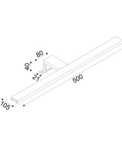 ΦΩΤΙΣΤΙΚΟ ΚΑθΡΕΠΤΗ |ΜΠΑΝΙΟΥ LED 8W 3000K 520LM VOIR ΧΡΩΜΙΟ ΜΕΤ/ΚΟ IP44 50X4X10,5CM ACA – PN78LEDW50CH