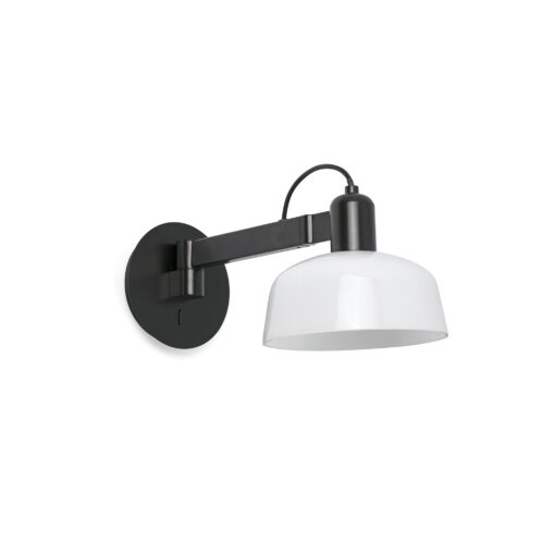 PR172136BI52007_20342_116_TATAWIN_APLIQUE_BRAZO_PANTALLA_BLANCA_1xE27_SZ2 Faro Barcelona TATAWIN W/LAMP ARM WHITE SHADE 1XE27 – 20342-116FR