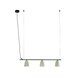 Faro Barcelona STUDIO PENDANT LAMP LINEAR GREEN SHADE S 1XE14 – 28268FR