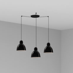 Faro Barcelona VENICE BLACK PENDANT ø200 1x E27 3L – 64255-125-3LFR
