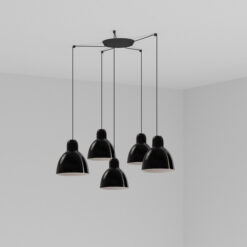 Faro Barcelona VENICE BLACK PENDANT ø200 1x E27 5L – 64255-125-5LFR
