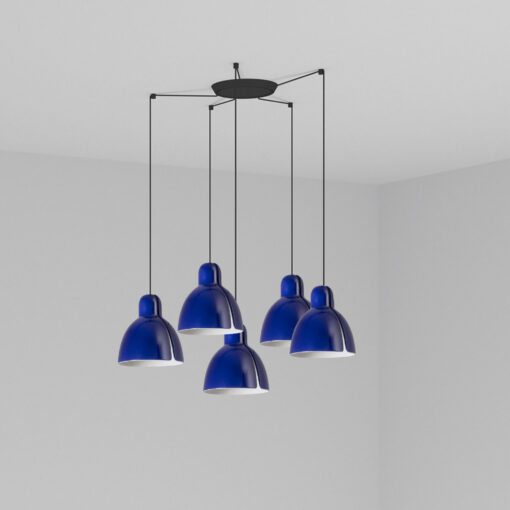 PR180566BI52875_64255_128_5L_VENICE_COLGANTE_AZUL_COBALTO_o200_1xE27_5L_SZ2 Faro Barcelona VENICE COBALT BLUE PENDANT ø200 1xE27 5L – 64255-128-5LFR