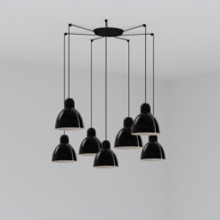 Faro Barcelona VENICE BLACK PENDANT ø200 1x E27 7L – 64255-125-7LFR