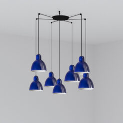 Faro Barcelona VENICE COBALT BLUE PENDANT ø200 1xE27 7L – 64255-128-7LFR