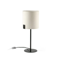 Faro Barcelona NILA TABLE LAMP BLACK W/ WHITE SHADE 1xE27 – 20054FR
