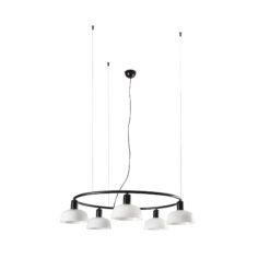 Faro Barcelona TATAWIN CIRCULAR PENDANT WHITE SHADE S 5xE27 – 20343-116-5LFR