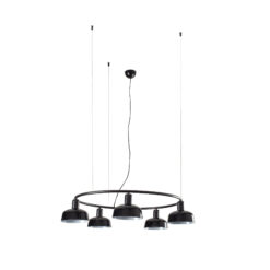 Faro Barcelona TATAWIN CIRCULAR PENDANT BLACK SHADE S 5xE27 – 20343-117-5LFR