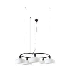 Faro Barcelona TATAWIN CIRCULAR PENDANT WHITE SHADE M 5xE27 – 20343-119-5LFR