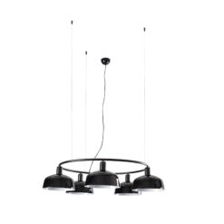 Faro Barcelona TATAWIN CIRCULAR PENDANT BLACK SHADE M 5xE27 – 20343-120-5LFR