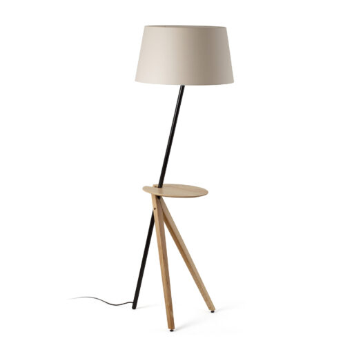 PR181828BI52674_20057_TREEWOOD_TRAY_PIE_DE_SALON_FRESNO_PANT_BEIGE_1xE27_SZ2 Faro Barcelona TREEWOOD TRAY ASH FLOOR L. BEIGE SHADE 1xE27 – 20057FR