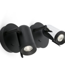 Faro Barcelona Επιτοίχιο Φωτιστικό ORLEANS Μαύρο 1L – 43521