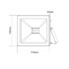 LED Προβολέας 10W 12/24V DC ACA Λευκός 110° 800lm Αδιάβροχος IP66 3000K – Q1030WDC