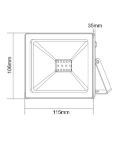 LED Προβολέας 10W 12/24V DC ACA Λευκός 110° 800lm Αδιάβροχος IP66 3000K – Q1030WDC