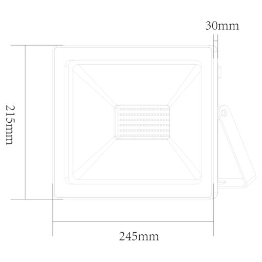 LED Προβολέας 100W ACA Μαύρος 110° 8100lm Αδιάβροχος IP66 3000K – Q10030