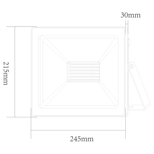 LED Προβολέας 100W ACA Μαύρος 110° 8100lm Αδιάβροχος IP66 3000K – Q10030