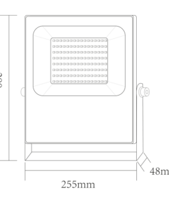 LED Προβολέας 100W ACA Μαύρος 110° Αδιάβροχος IP66 Πολύχρωμος RGB+6000K – Q100RGBW
