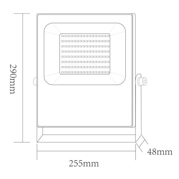 LED Προβολέας 100W ACA Μαύρος 110° Αδιάβροχος IP66 Πολύχρωμος RGB+6000K – Q100RGBW
