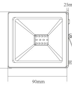 LED Προβολέας 10W ACA Μαύρο Αδιάβροχος IP66 Ψυχρό Λευκό 6000K – Q1060