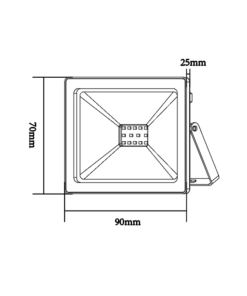 Μαύρος Προβολέας σε Μπλέ Φώς 10W ACA – Q10B