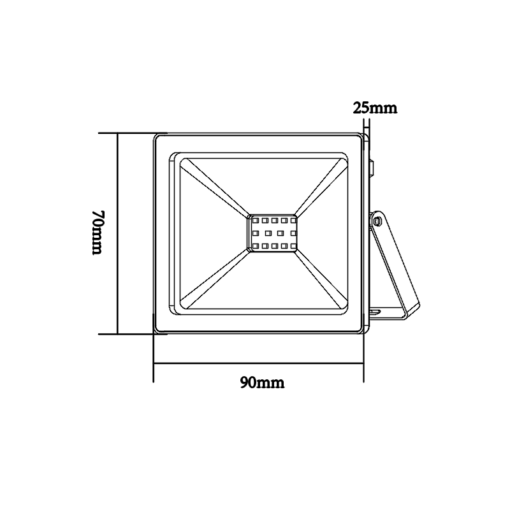 Μαύρος Προβολέας σε Μπλέ Φώς 10W ACA – Q10B
