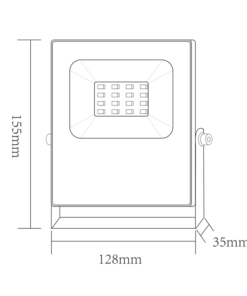 LED Προβολέας 10W ACA Μαύρος 110° Αδιάβροχος IP66 Πολύχρωμος RGB+6000K – Q10RGBW