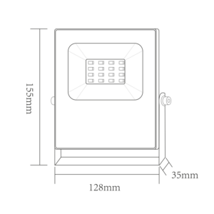 LED Προβολέας 10W ACA Μαύρος 110° Αδιάβροχος IP66 Πολύχρωμος RGB+6000K – Q10RGBW