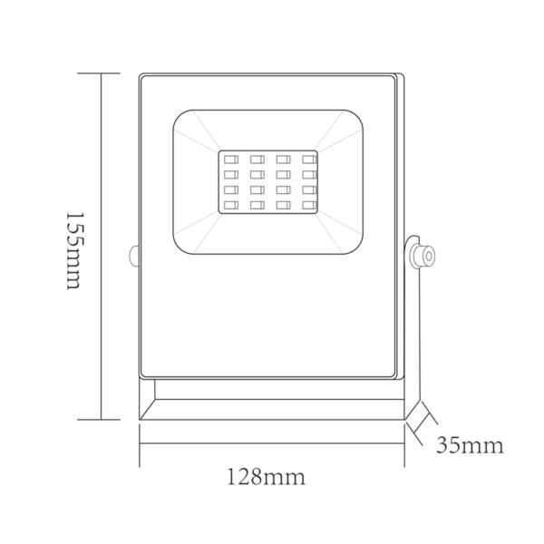 LED Προβολέας 10W ACA Μαύρος 110° Αδιάβροχος IP66 Πολύχρωμος RGB+6000K – Q10RGBW