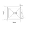 LED Προβολέας 20W 12/24V DC ACA Μαύρος 110° 1760lm Αδιάβροχος IP66 6000K – Q2060DC