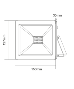 LED Προβολέας 20W 12/24V DC ACA Μαύρος 110° 1760lm Αδιάβροχος IP66 6000K – Q2060DC
