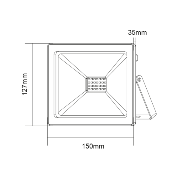 LED Προβολέας 20W 12/24V DC ACA Μαύρος 110° 1760lm Αδιάβροχος IP66 6000K – Q2060DC